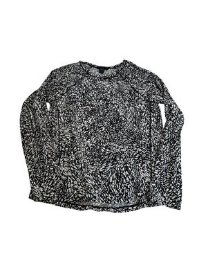 Athleta Ultimate Train Top Long Sleeve Windstorm Black/White Athletic